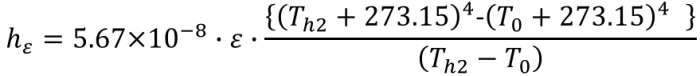 radiative heat transfer coefficient