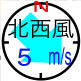 推定風向きと推定風力表示