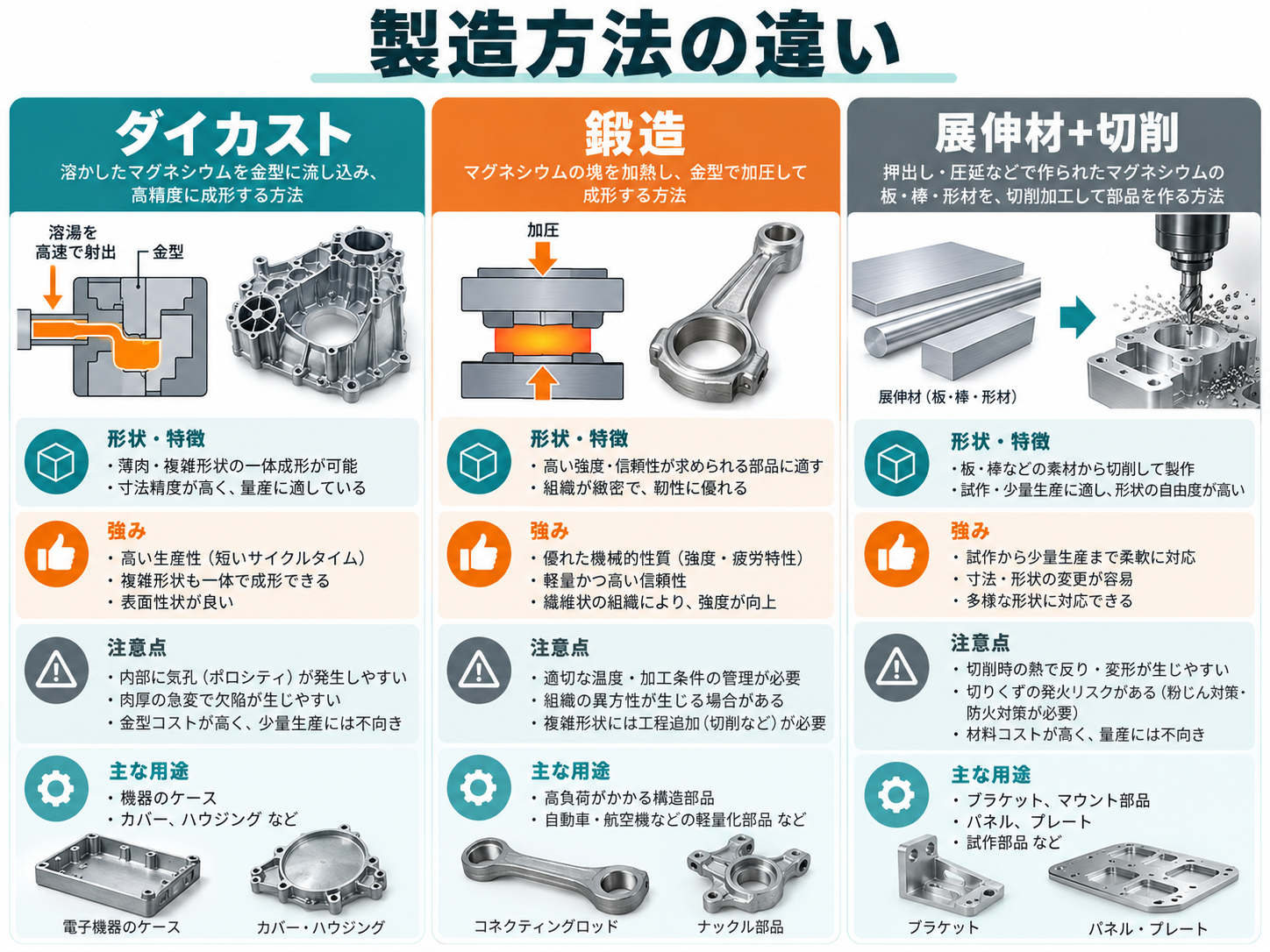 製造方法の違い
