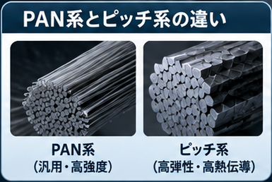 PAN系とピッチ系の違い