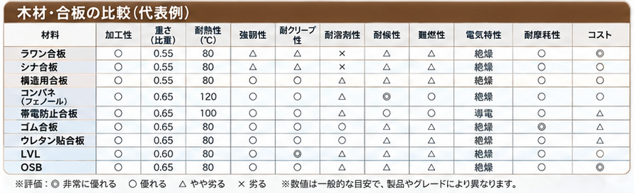 Comparison of Wood and Plywood Materials