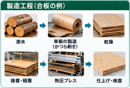 Manufacturing Processes for Wood and Plywood